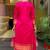 Pink color viscose silk fabric ethnic reaymade kurta set with dupatta