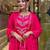 Pink color viscose silk fabric ethnic reaymade kurta set with dupatta