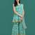 Sea green color georgette fabric ethnic ceremonial sophisticated girlie kurta set