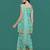 Sea green color georgette fabric ethnic ceremonial sophisticated girlie kurta set