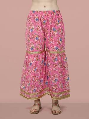Pink color georgette fabric ethnic ceremonial sophisticated girlie kurta set 4