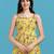 Yellow color georgette fabric ethnic ceremonial sophisticated girlie kurta set