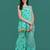 Sea green color georgette fabric ethnic ceremonial sophisticated girlie kurta set