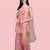 Peach color georgette fabric ethnic ceremonial sophisticated girlie kurta set