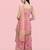 Peach color georgette fabric ethnic ceremonial sophisticated girlie kurta set
