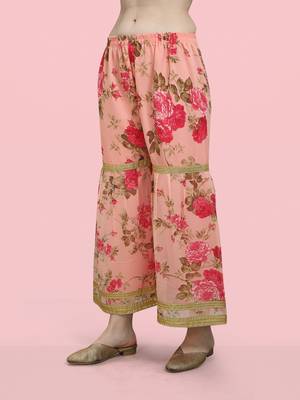 Pink color georgette fabric ethnic ceremonial sophisticated girlie kurta set 4