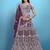 Purple Color Beautiful Bridesmaid Lehenga For Ceremonial Looks
