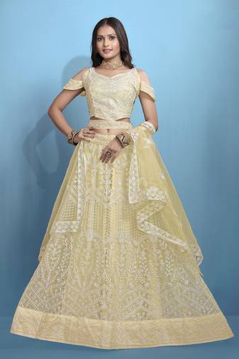 Yellow Color Beautiful Bridesmaid Lehenga For Ceremonial Looks