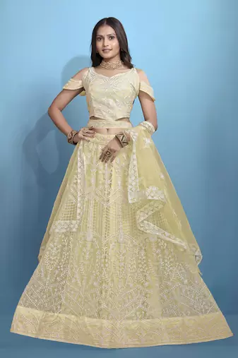 Yellow Color Beautiful Bridesmaid Lehenga For Ceremonial Looks