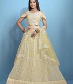 Yellow Color Beautiful Bridesmaid Lehenga For Ceremonial Looks