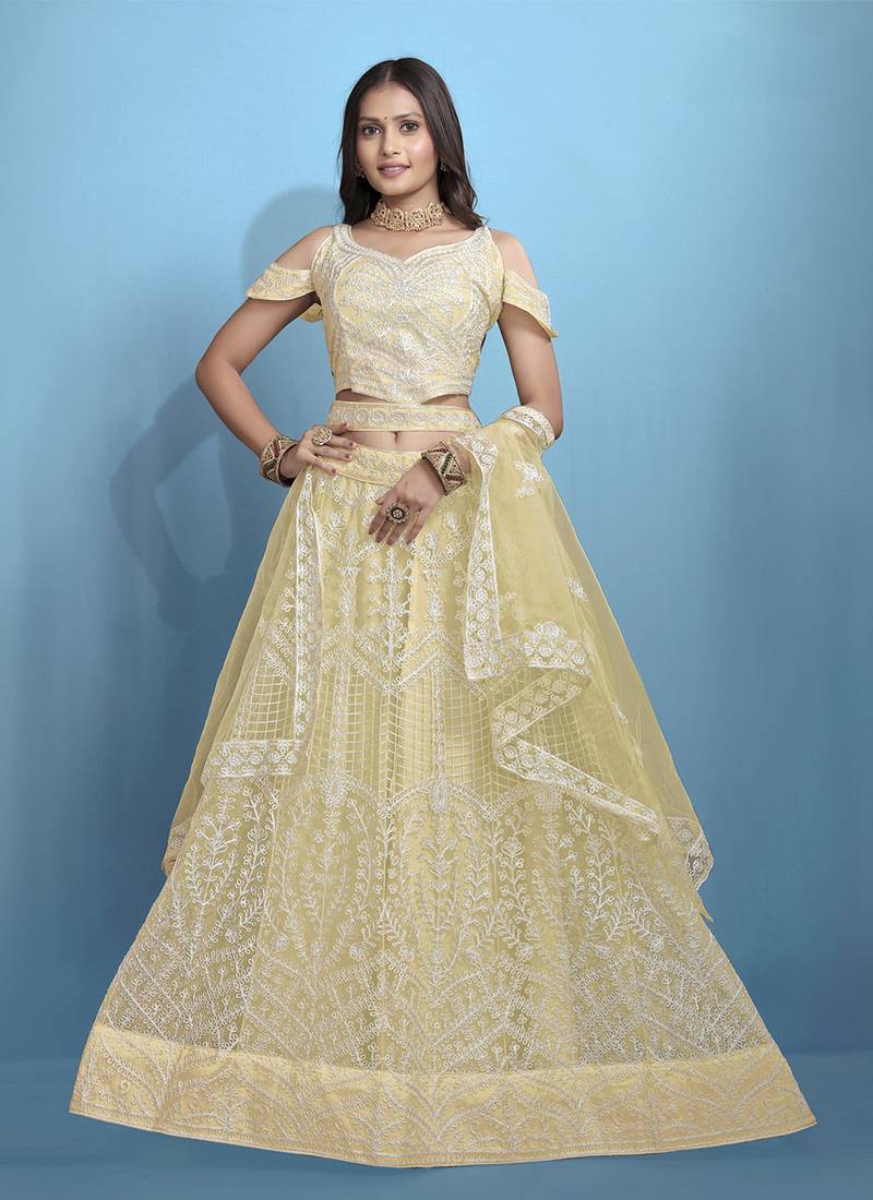 Yellow Color Beautiful Bridesmaid Lehenga For Ceremonial Looks