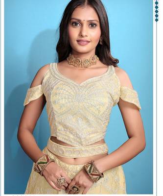 Yellow Color Beautiful Bridesmaid Lehenga For Ceremonial Looks 2