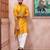 Yellow color graceful partywear kurta payjama for mens ceremonial looks