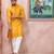 Yellow color graceful partywear kurta payjama for mens ceremonial looks
