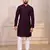 Wine color embroidery work ceremonial ethnic kurta payjama for men's