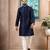 Navy blue color graceful partywear kurta payjama for mens ceremonial looks