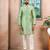 Pista color graceful partywear kurta payjama for mens ceremonial looks