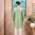 Pista color graceful partywear kurta payjama for mens ceremonial looks