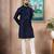 Navy blue color graceful partywear kurta payjama for mens ceremonial looks