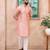 Pink color graceful partywear kurta payjama for mens ceremonial looks