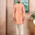 Peach color graceful partywear kurta payjama for mens ceremonial looks