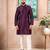 Wine color graceful partywear kurta payjama for mens ceremonial looks