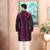 Wine color graceful partywear kurta payjama for mens ceremonial looks
