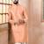 Peach color graceful partywear kurta payjama for mens ceremonial looks