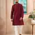 Maroon color graceful partywear kurta payjama for mens ceremonial looks