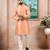 Peach color graceful partywear kurta payjama for mens ceremonial looks