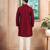 Maroon color graceful partywear kurta payjama for mens ceremonial looks