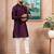 Wine color graceful partywear kurta payjama for mens ceremonial looks