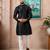 Black color graceful partywear kurta payjama for mens ceremonial looks