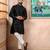 Black color graceful partywear kurta payjama for mens ceremonial looks