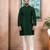 Green color graceful partywear kurta payjama for mens ceremonial looks