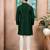Green color graceful partywear kurta payjama for mens ceremonial looks