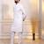 White color designer embroidery work ceremonial ethnic kurta payjama for men's