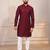 Maroon color designer embroidery work ceremonial ethnic kurta payjama for men's