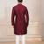Maroon color designer embroidery work ceremonial ethnic kurta payjama for men's