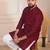 Maroon color designer embroidery work ceremonial ethnic kurta payjama for men's
