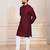 Maroon color designer embroidery work ceremonial ethnic kurta payjama for men's