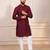 Maroon color designer embroidery work ceremonial ethnic kurta payjama for men's