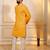 Yellow color designer embroidery work ceremonial ethnic kurta payjama for men's