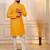 Yellow color designer embroidery work ceremonial ethnic kurta payjama for men's