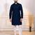 Blue color designer embroidery work ceremonial ethnic kurta payjama for men's