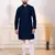Blue color embroidery work ceremonial ethnic kurta payjama for men's