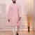 Pink color embroidery work ceremonial ethnic kurta payjama for men's