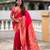 pink color paithani silk blend fabric  woven meenakari jacquard designer graceful wedding saree