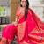 pink color paithani silk blend fabric  woven meenakari jacquard designer graceful wedding saree