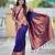 violet color paithani silk blend fabric  woven meenakari jacquard designer graceful wedding saree
